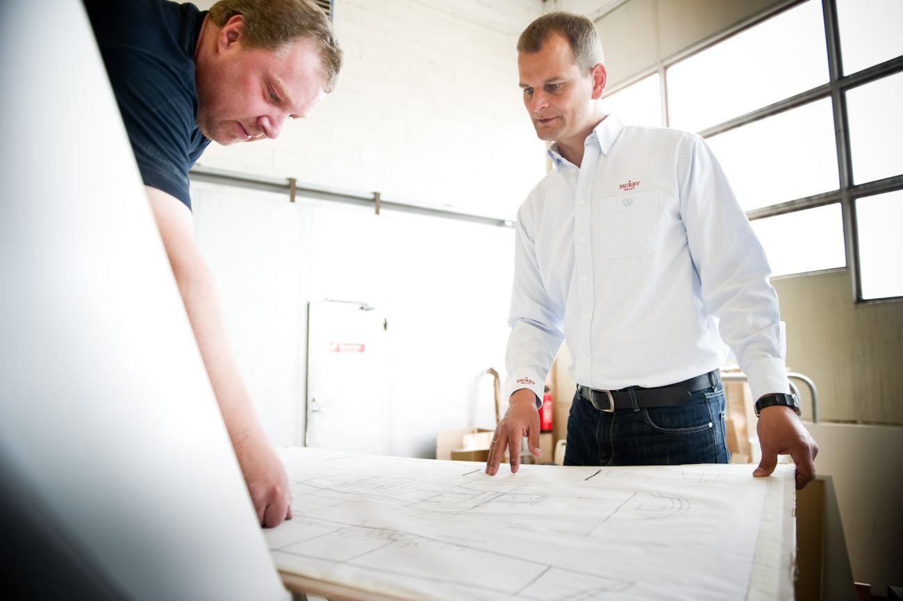Thomas Hougaard and a costumer are planing a refit of a Faurby yacht